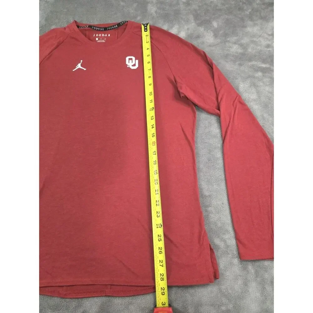 Air Jordan Oklahoma Sooners Shirt Mens Sz L Long Sleeve Performance NCAA OU C36